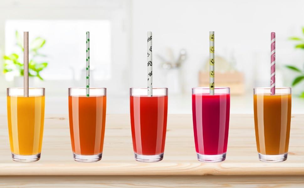 TENDERCOTT (10mm 50 pcs) Eco-Friendly Paper Straws | Eco-Friendly Compostable Sustainable Disposable Drinking Straws | Juice Smoothie Thick Shakes Non-Bendable White Straws