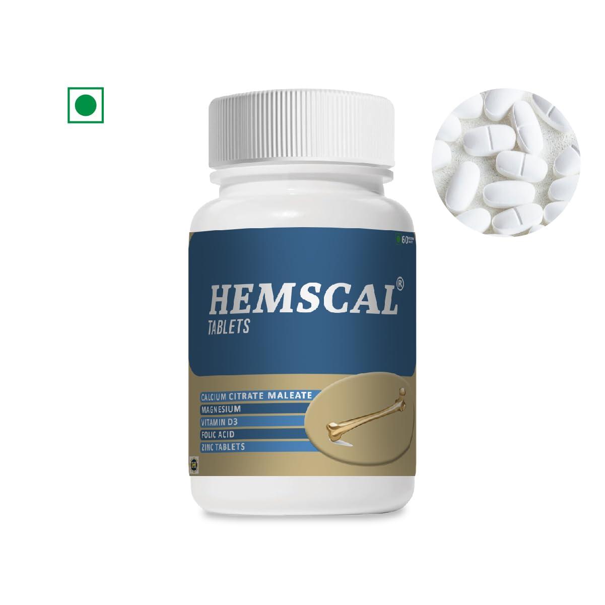 Hemscal Hemscal Calcium Citrate Maleate, Magnesium, Vitamin D3, Folic Acid, Zinc Tablets