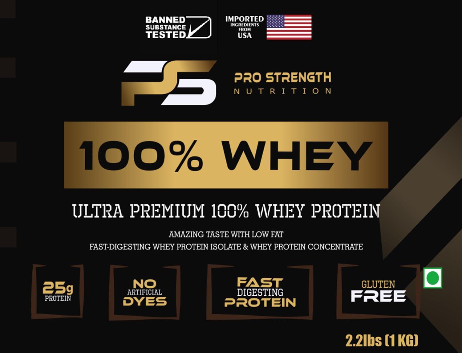 Generic Whey Protein Pro Nutrition (2.2 lbs/1kg) (33 Servings) (Double Rich Chocolate) | Boosts Strength & Endurance | Builds Lean Muscles | Fastens Muscle Recovery (Trikut Nutrition)