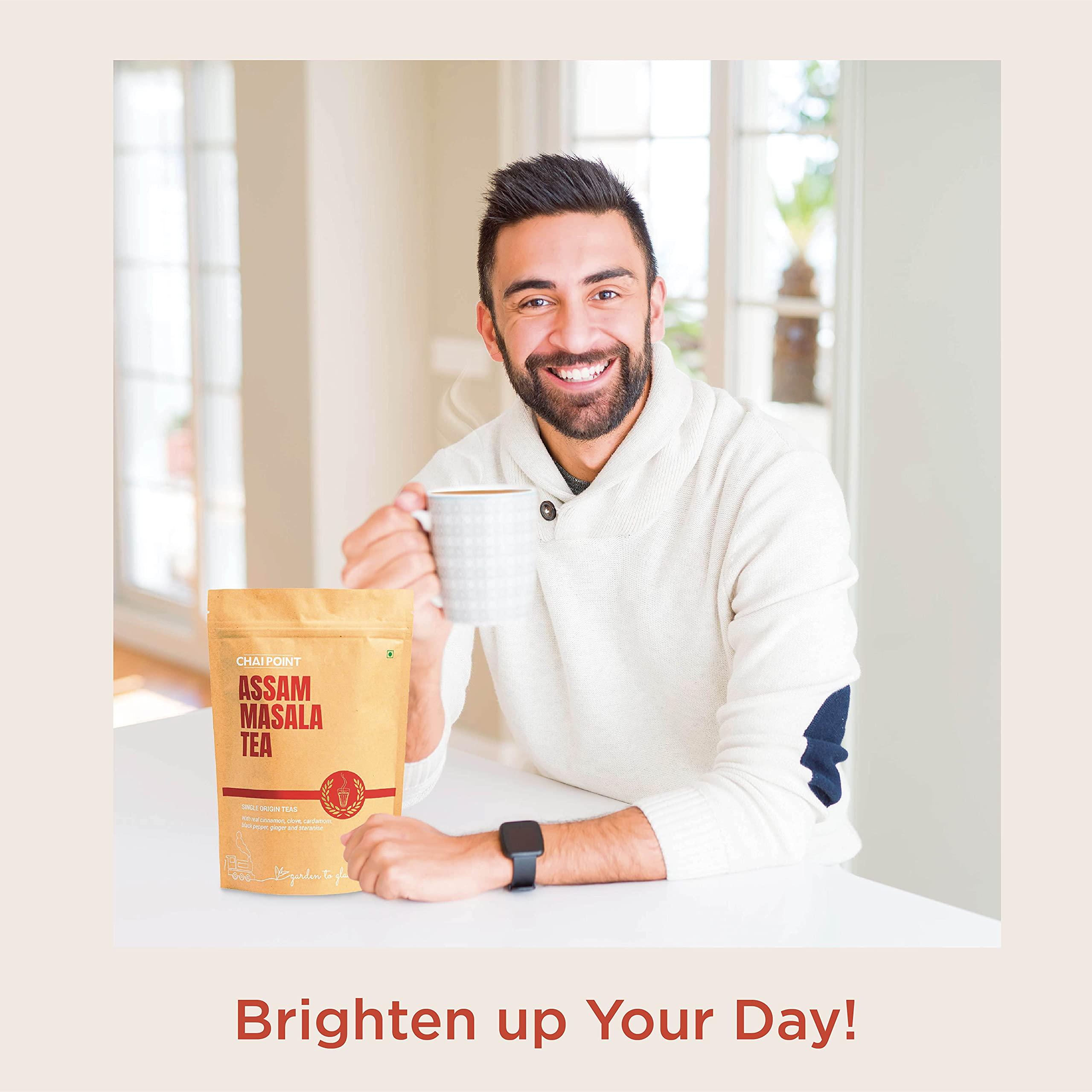 CHAI POINT CHAI POINT Assam Masala Tea 200G | 100% Natural Spices | Single Origin Tea | Premium Masala Tea | Premix Tea | Chai Patti | Masala Chai | Assam Tea Powder