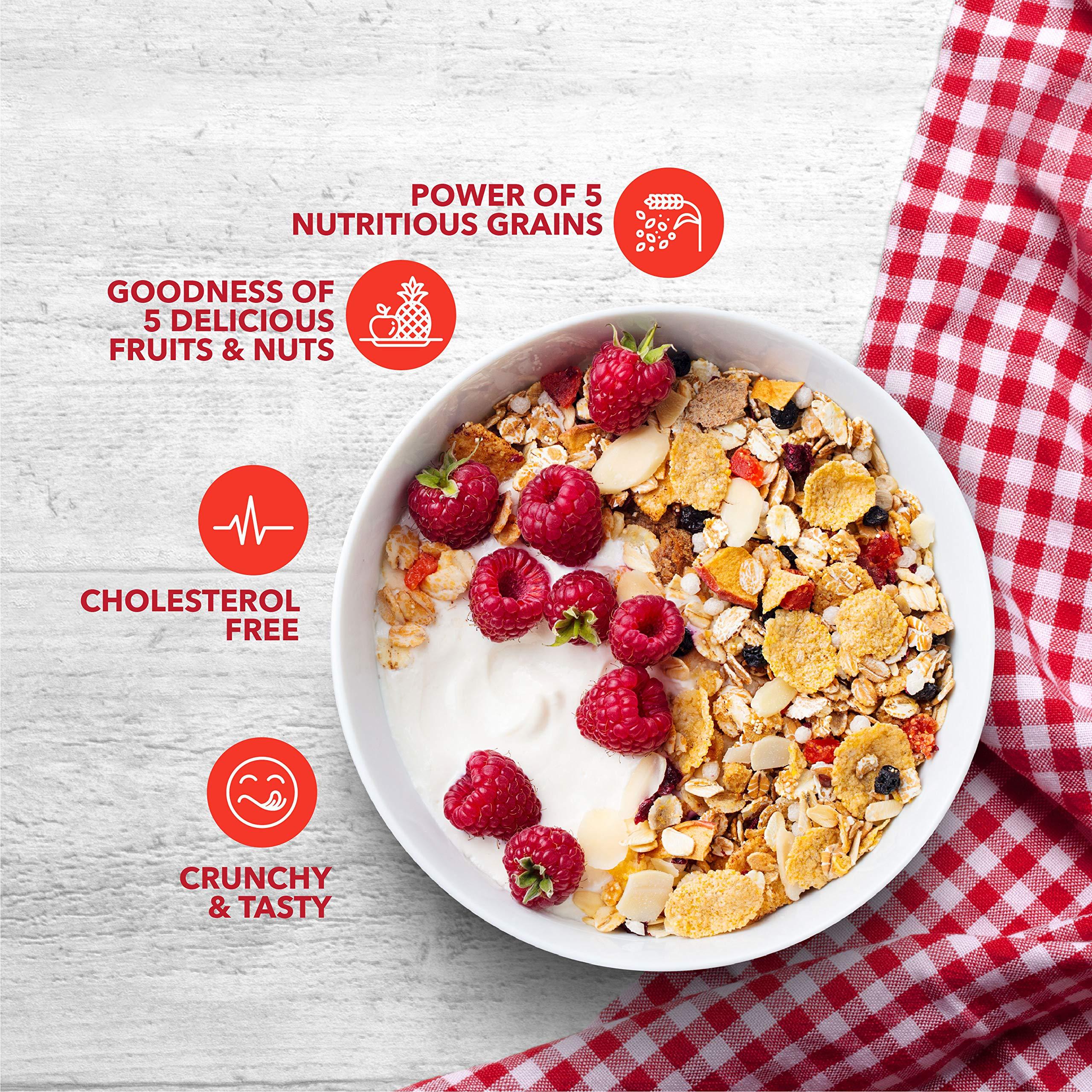 Amazon Brand - Solimo Amazon Brand Solimo - Fruit and Nut Muesli 1kg & Amazon Brand - Solimo No Sugar Muesli 1kg