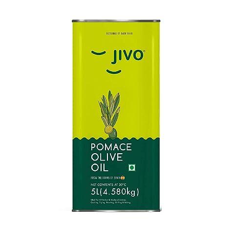 JIVO Jivo Pomace Cooking Olive Oil 5 Litre with Jivo Cold Pressed Canola oil 1 Litre | Recommendable for Roasting, Frying, Baking All type of Cuisines| Healthy Cooking Oil for Daily use |(Pack 6L)