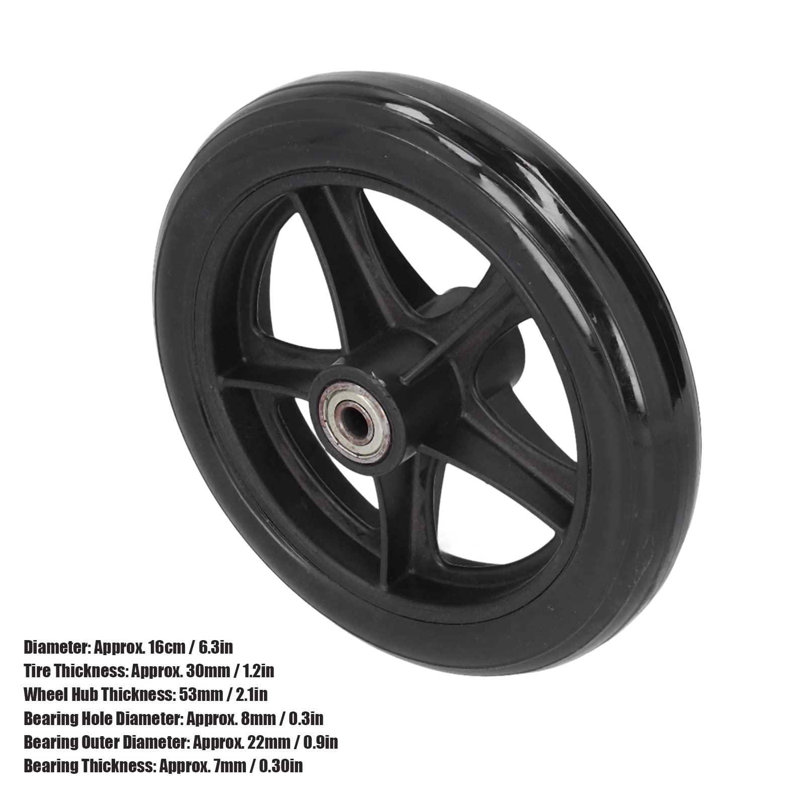 Shanrya Wheelchair Wheels Replacement, Professional Design Long Service Life Front Wheelchair Wheel for Wheelchair