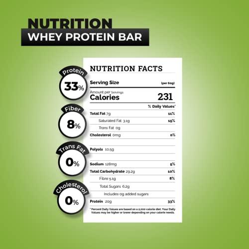 HYP HYP - Meal Replacement Whey Protein Bar Variety Pack (6x60g) | 20g Per Bar | 2 Almond Fudge + 2 Peanut Butter + 2 Cookies and Cream | Includes Whey Protein | Gluten Free Protein Bars | Protein Snacks