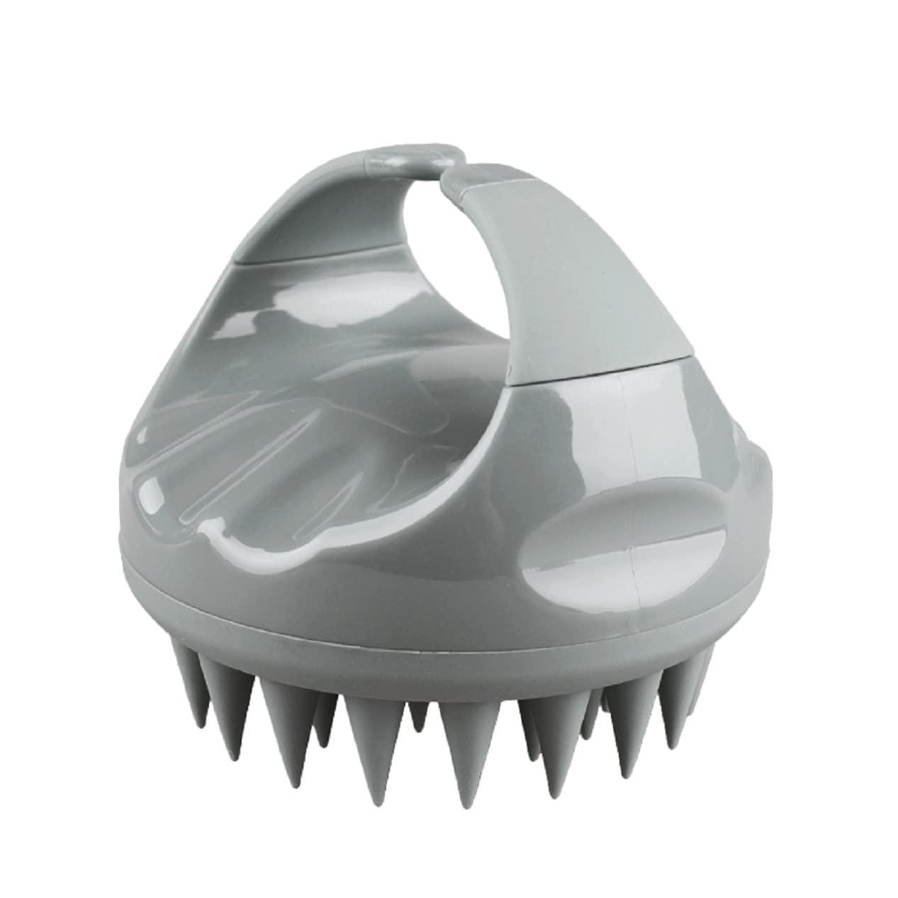 VENIQE VENIQE Hair Scalp Scrub Shampoo Brush Ultra Long Soft Silicone Bristles Exfoliating Ergonomic Comb for Dandruff Removal Scalp Care Manual Head Massager Thick Curly Hair for Men Women (GREY)