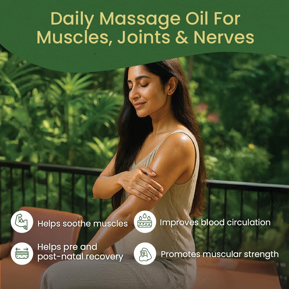 KERALA ayurveda Kerala Ayurveda Dhanwantharam Thailam - 200 ml | Ayurvedic Oil for Prenatal & Postnatal Recovery | Ideal for Stretch Marks Removal for Men & Women | Massage Oil for Relaxed Body | Strengthens Muscles