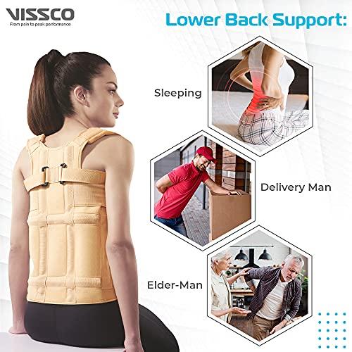 Vissco Vissco Dorso Lumbar Spinal Brace (Taylor Brace), Back Support for Stability & Immobilisation, Post Spine Surgery - Large (Beige)