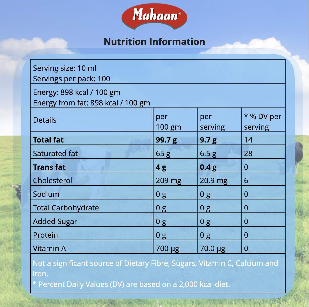 Mahaan Mahaan Pure Desi Ghee 1 Litre Pack (Agmark Certified)