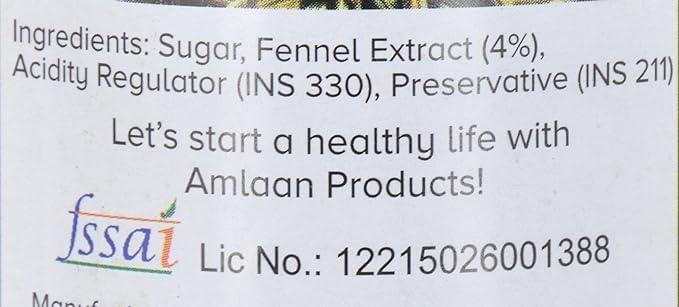 Amlaan Amlaan 100% Natural Saunf Sharbat, No Added Color, No Added Flavour Fennel Seeds Syrup | Refreshing Drink for Summer | Instant Ready Drink With Milk Or Water (750 ml, Pack of 1)-SPN-B2S