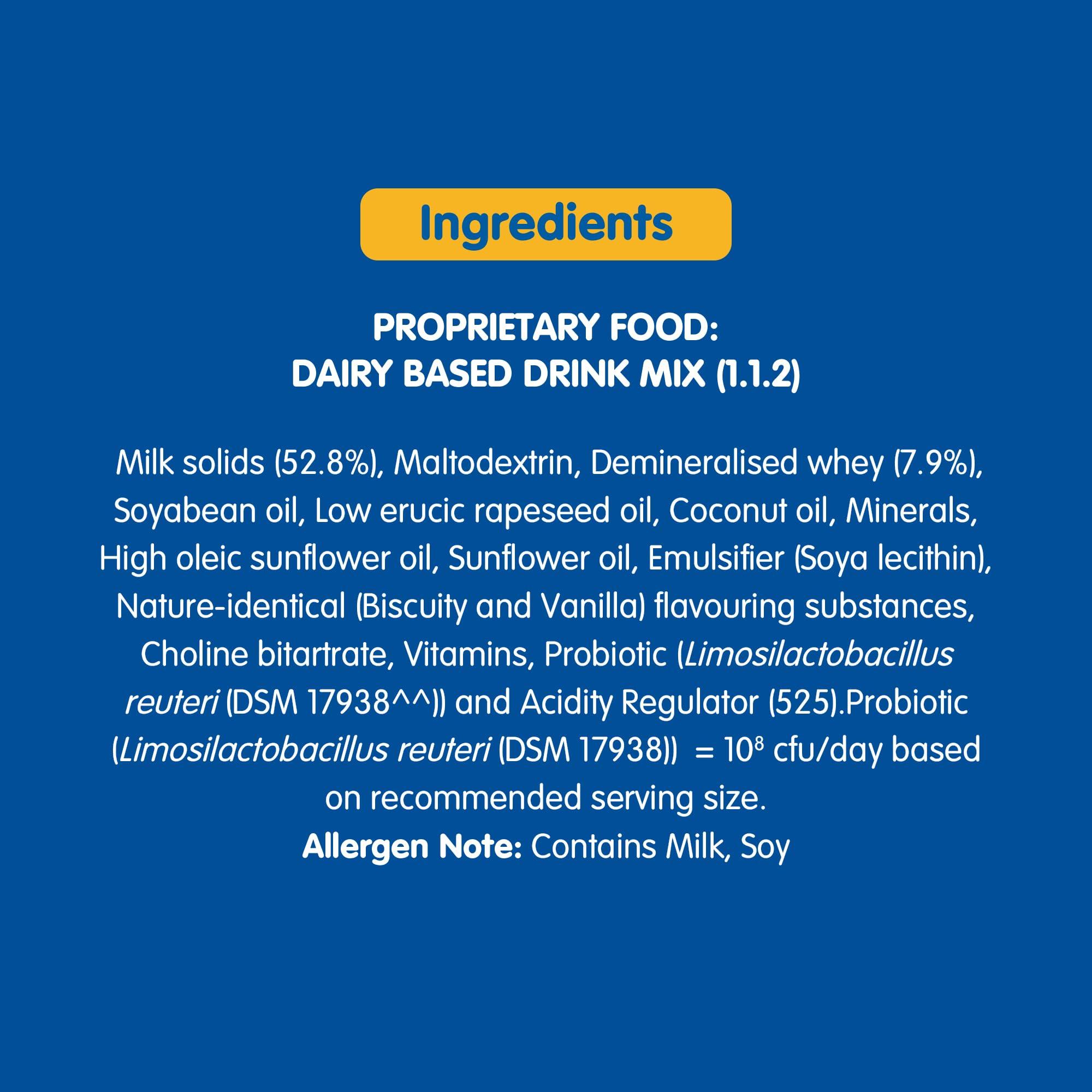 Nestle LACTOGROW Nestle LACTOGROW Nutritious Milk Drink Powder | Biscuity Vanilla Flavour (2-6 Years), (Pack Of 2), 800g, Bag-In-Box Pack