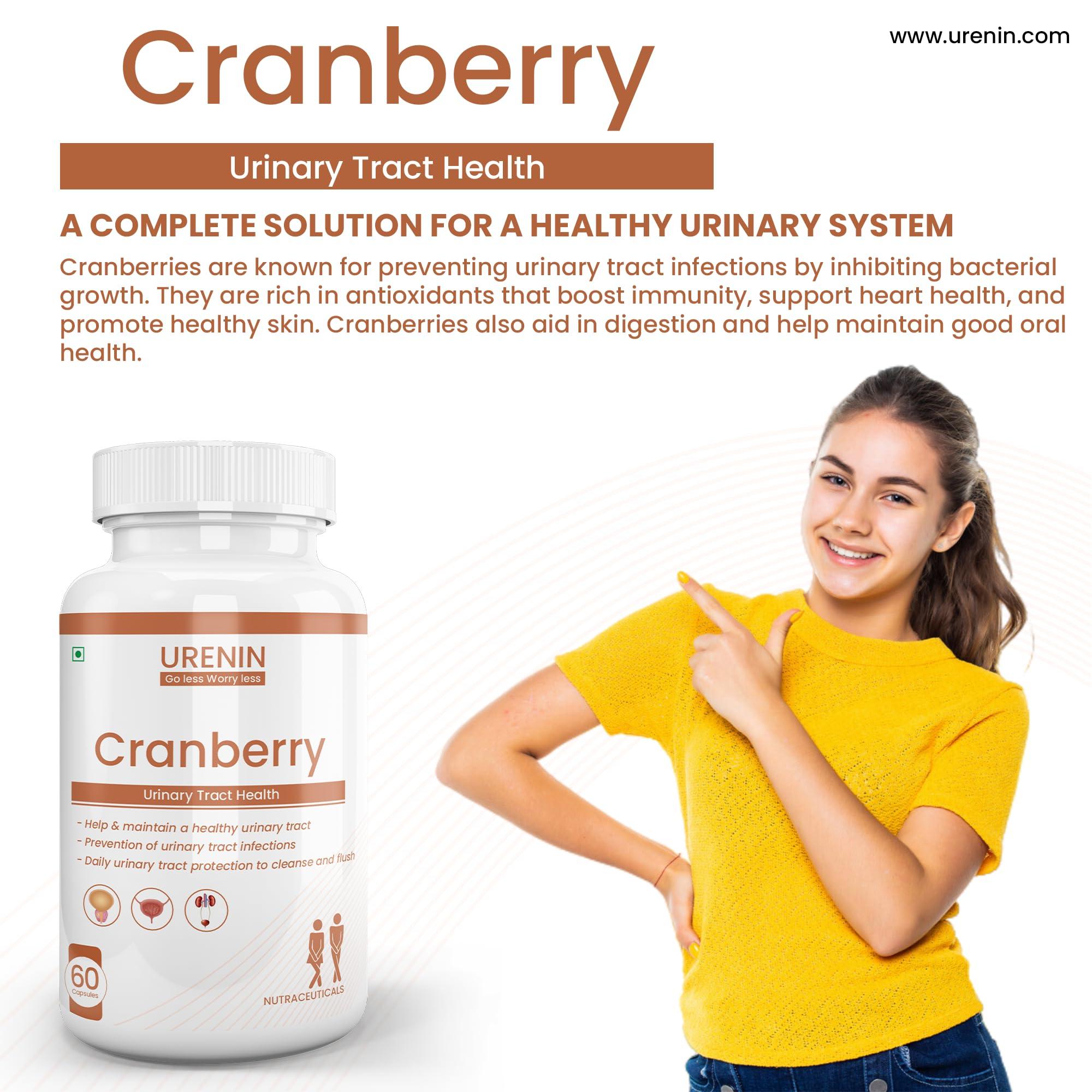 URENIN URENIN Cranberry Urinary Madicine for Help & Maintain a Healthy Tract 60 Tablets Pack of 1