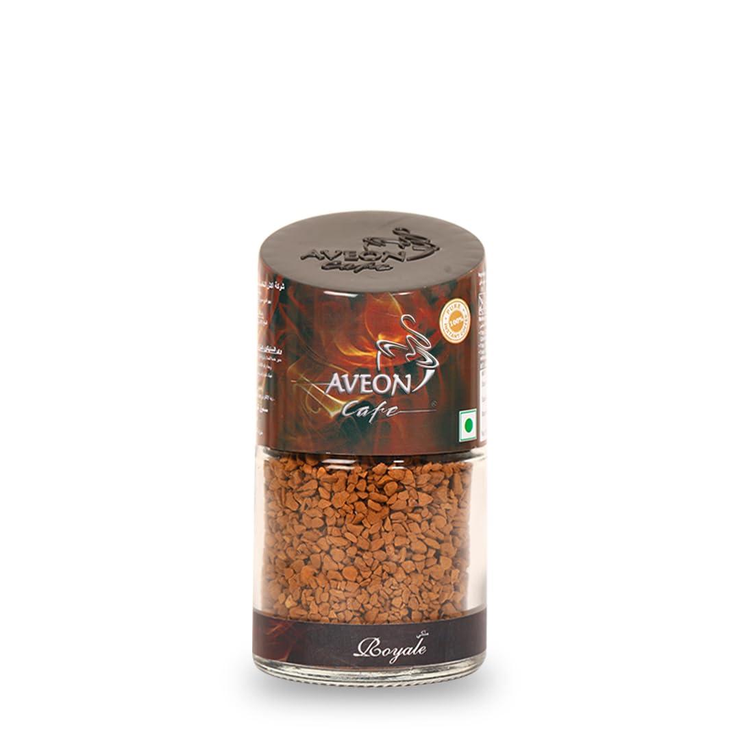 Aveon Cafe Aveon Caf Royale Instant Coffee - 50g Jar | Premium Freeze-Dried Coffee | 100% Coffee Perfection with Arabica and Robusta - 50g