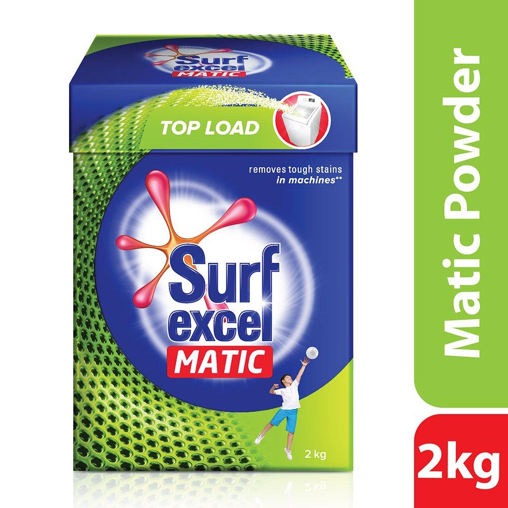 Surf Excel Surf Excel Quick Wash Detergent Powder, 2 kg & Surf Excel Matic Top Load Detergent Powder, 2 kg