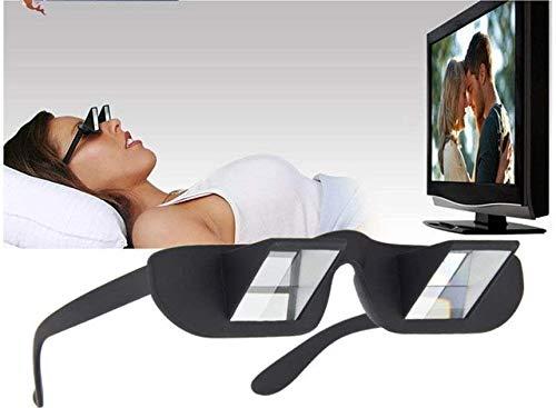 okcsc Lazy Glasses 90 Laying Down Prism Glasses Horizontal Bed Reading Glasses High Definition for Reading Watching TV Phones -Small