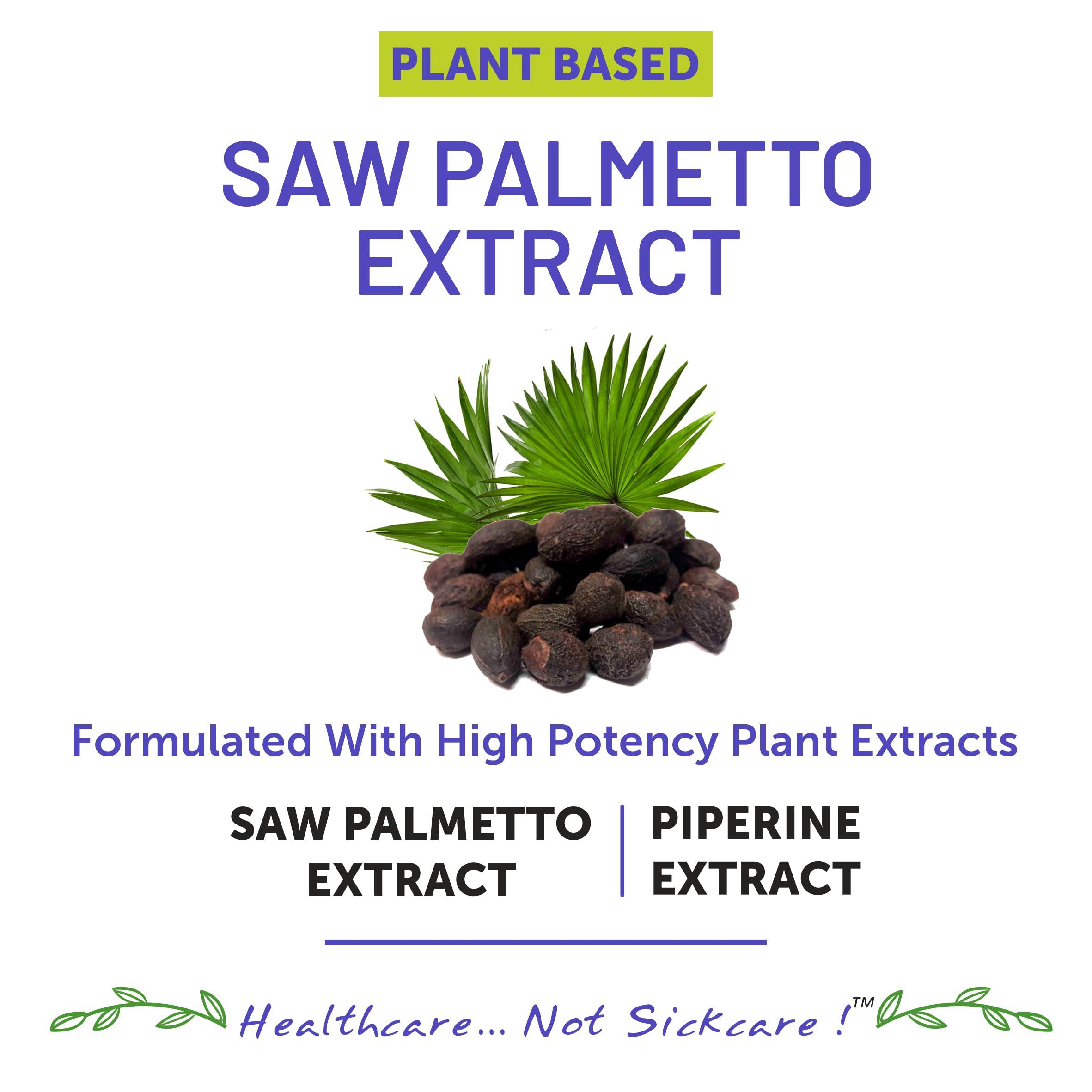 Bliss Welness Bliss Welness Saw Palmetto Extract 800 MG | Hair Growth Prostate Health Support Urinary Tract Function Prevent Hair Fall Ayurvedic DHT Blocker Health Supplement - 60 Vegetarian Tablets