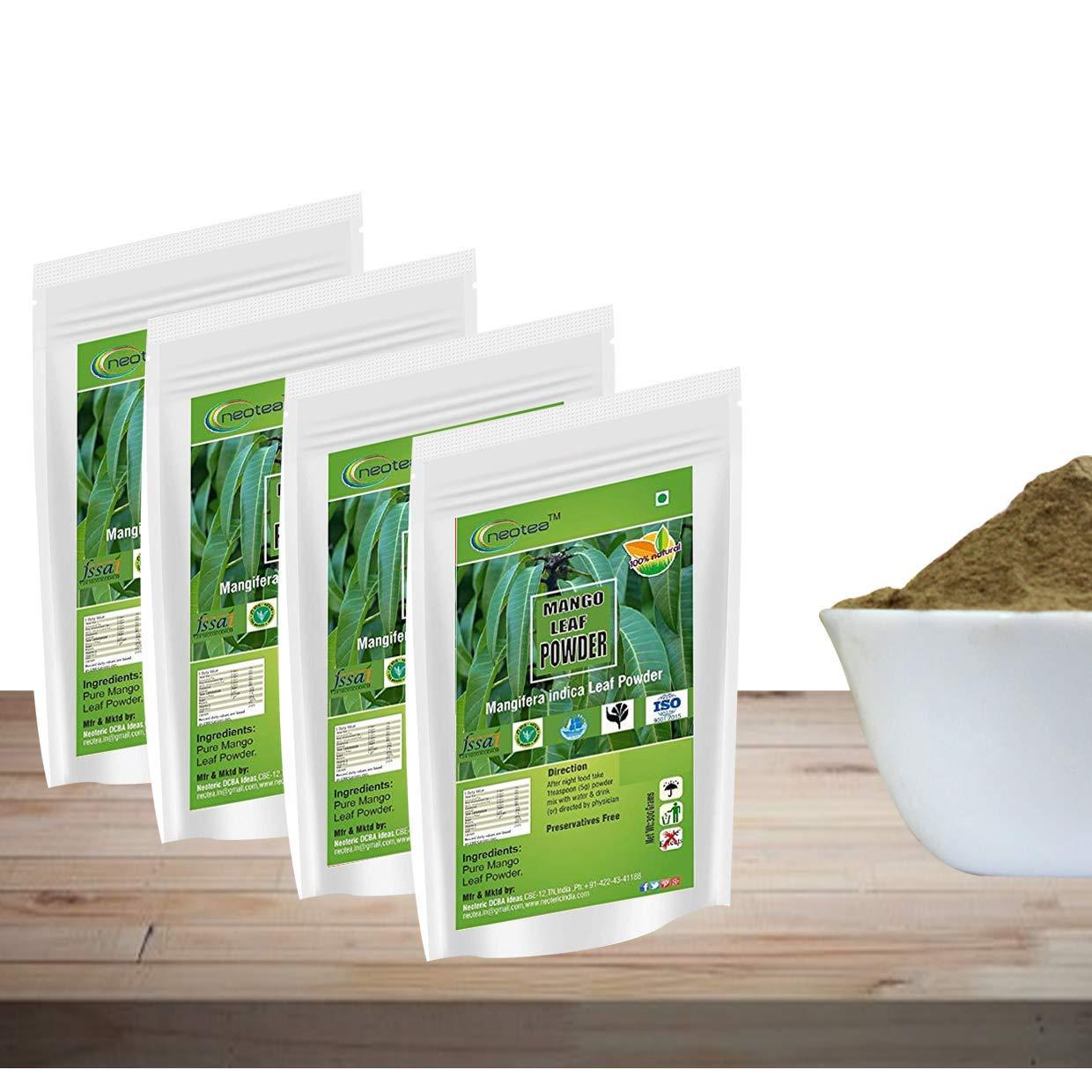 neotea Neotea Pure Mango Leaf Powder | Maa Ilai | Mango Leaves | Mango Leaf | Aam | Mamidi | Mavu | Mangga | Mangifera Indica | Ayurvedic Herbal Supplement | 100% Pure and Natural | Direct Surce From Farmers | Non-Gmo | Chemical Free | 300GM pack of 1