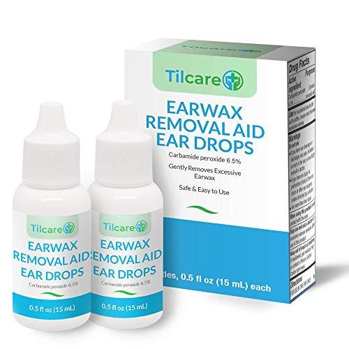 Tilcare Ear Wax Removal Drops for Clogged Ears 2-Pack by Tilcare - Earwax Softening Drops That are Effective for Ear Cleaning - Earwax Remover Drops That Safely and Gently wash The Ear - 0.5 FL OZ per Bottle