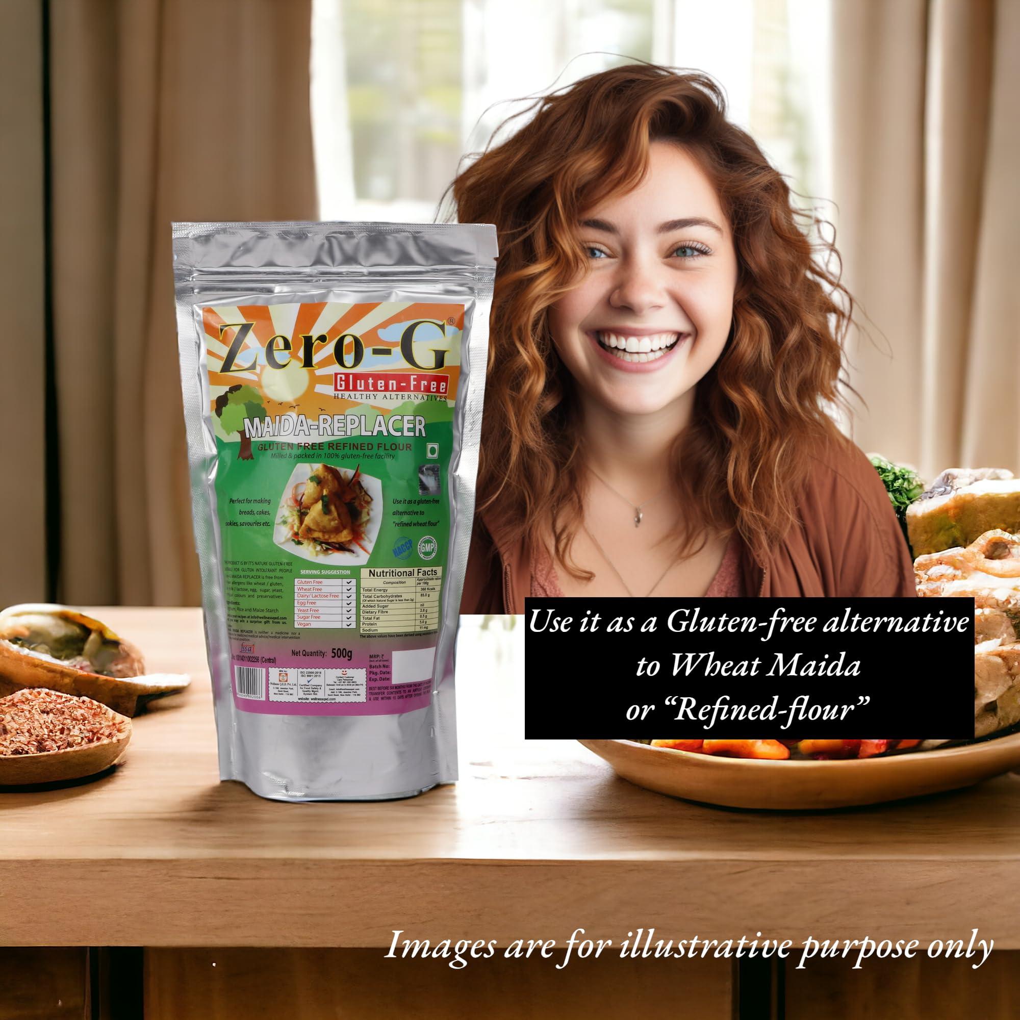 ZERO - G ZERO-G Lite Maida (2KG) - Gluten-Free & Allergen-Free Maida-Replacer | Maida Substitute | Refined Flour/Atta Substitute | Fibre Rich & No Preservatives Added