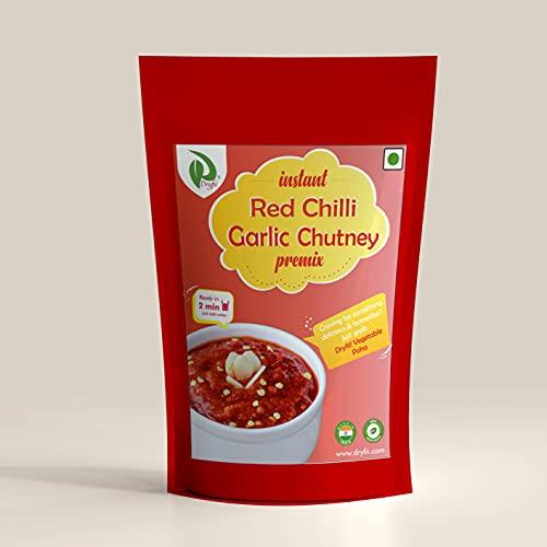 DRYFII Dryfii Rajasthani Natural, Homemade Lal Mirch Lahsun Chutney/ Red Chilli Garlic Chutney Ready to Eat Instant Mix Powder 250Gm Chutney Powder