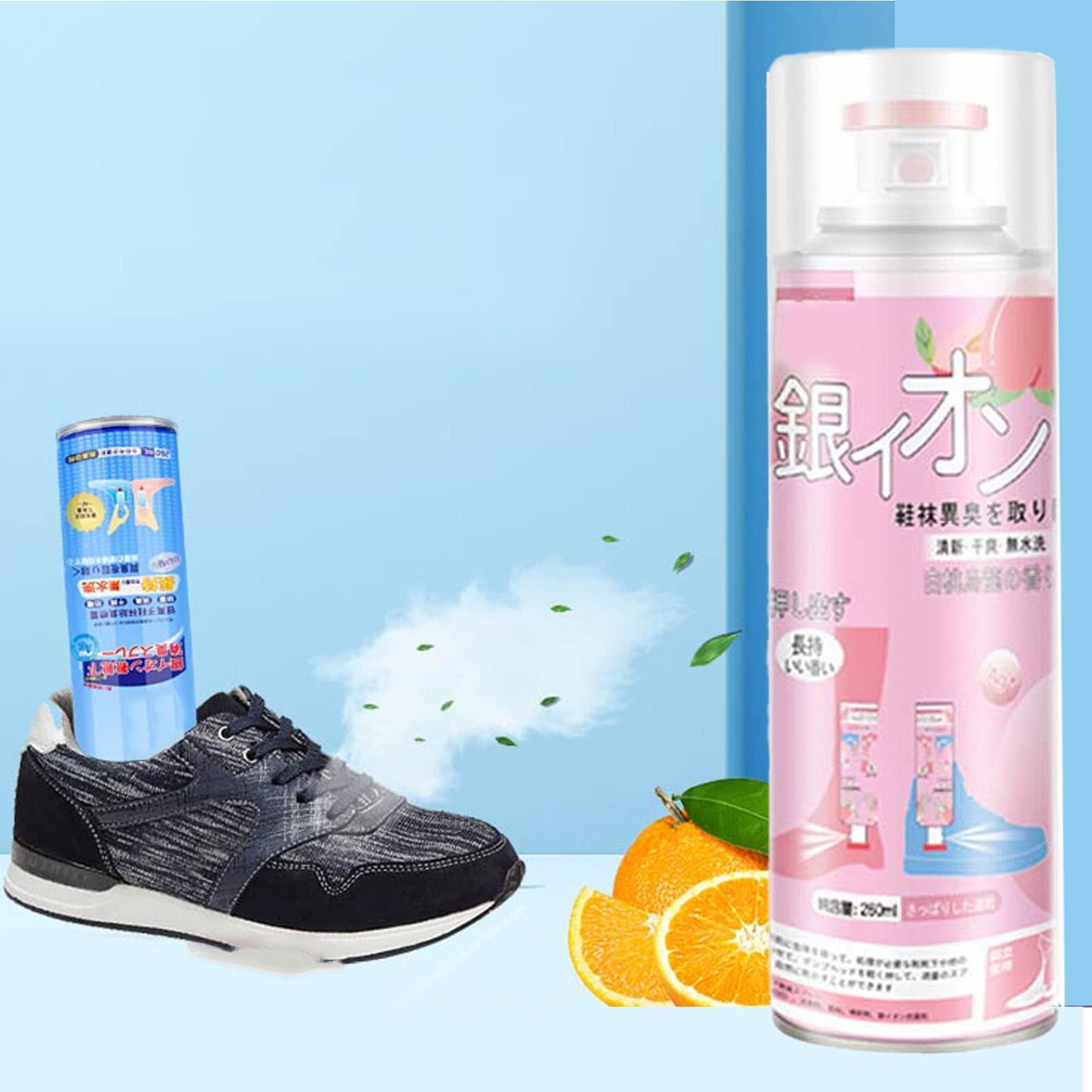 CUEI Shoe Odor Eliminating Spray, 260ML Shoe Deodorizer Practical Portable for Travel (Pink Bottle)