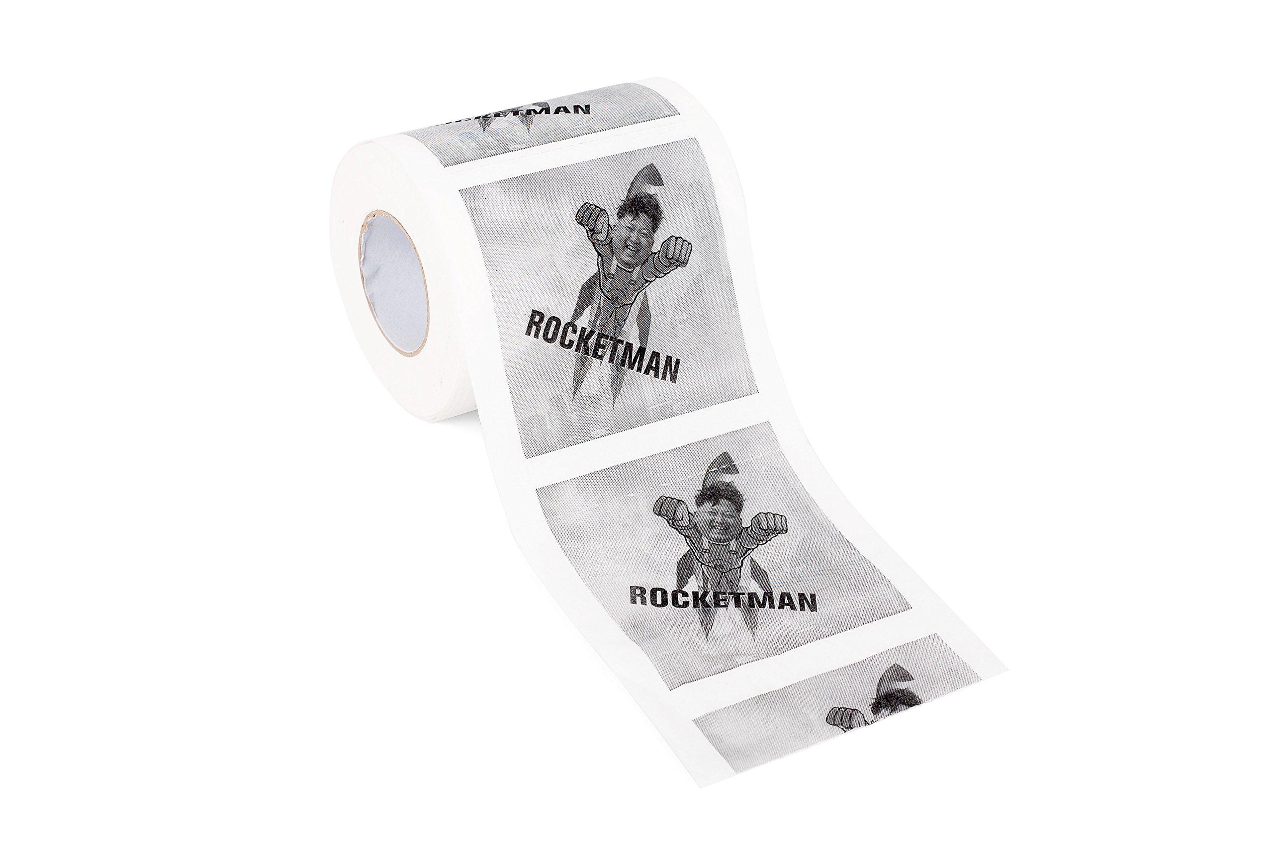 SummitLink 2 Roll of Rocket Man North Korea Kim Jong Un Creative Toilet Paper Tissue Napkin Prank Fun Birthday Party Novelty Gift Idea