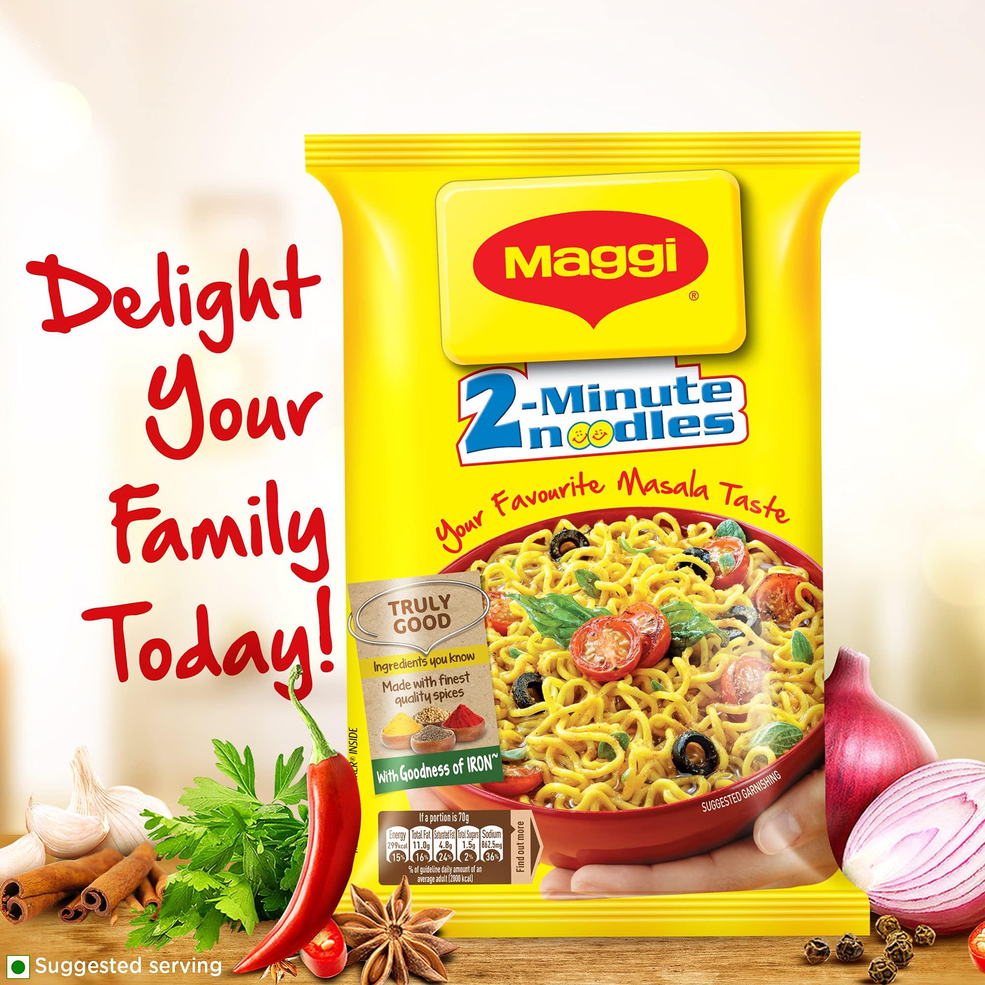 MAGGI Maggi 2 Minute Masala Noodles, 32g [Pack of 18]