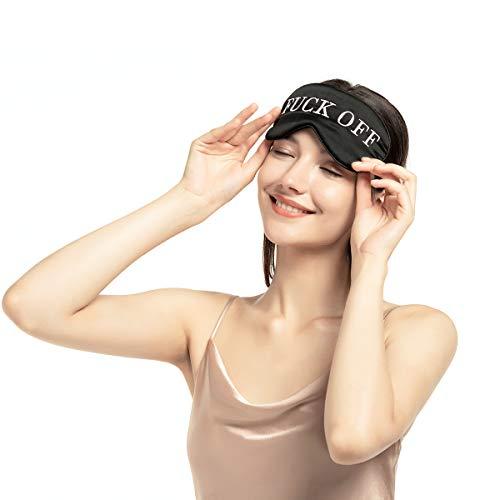 NMM Global Fuck Off, Medium: Nmm Global 100% Mulberry Silk Sleep Mask, Natural Sleeping Mask For Men & Women, Super Soft Eye Mask For Sleeping With Free Ear Plugs(Fuck Off)