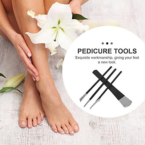 HEALLILY 4 Pcs 1 Set Foot Files Practical Callus Removers Foot Polishing Tools (Black) Decor