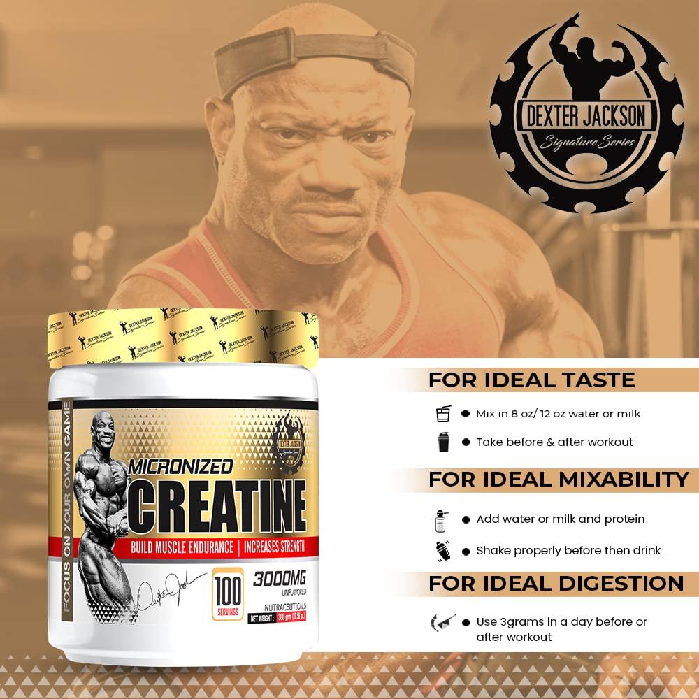 Dexter Jackson Signature Series Dexter Jackson Signature Series Creatine Powder | Builds Muscle Endurance & Helps To Increase Strength | 100 Servings,300Gm