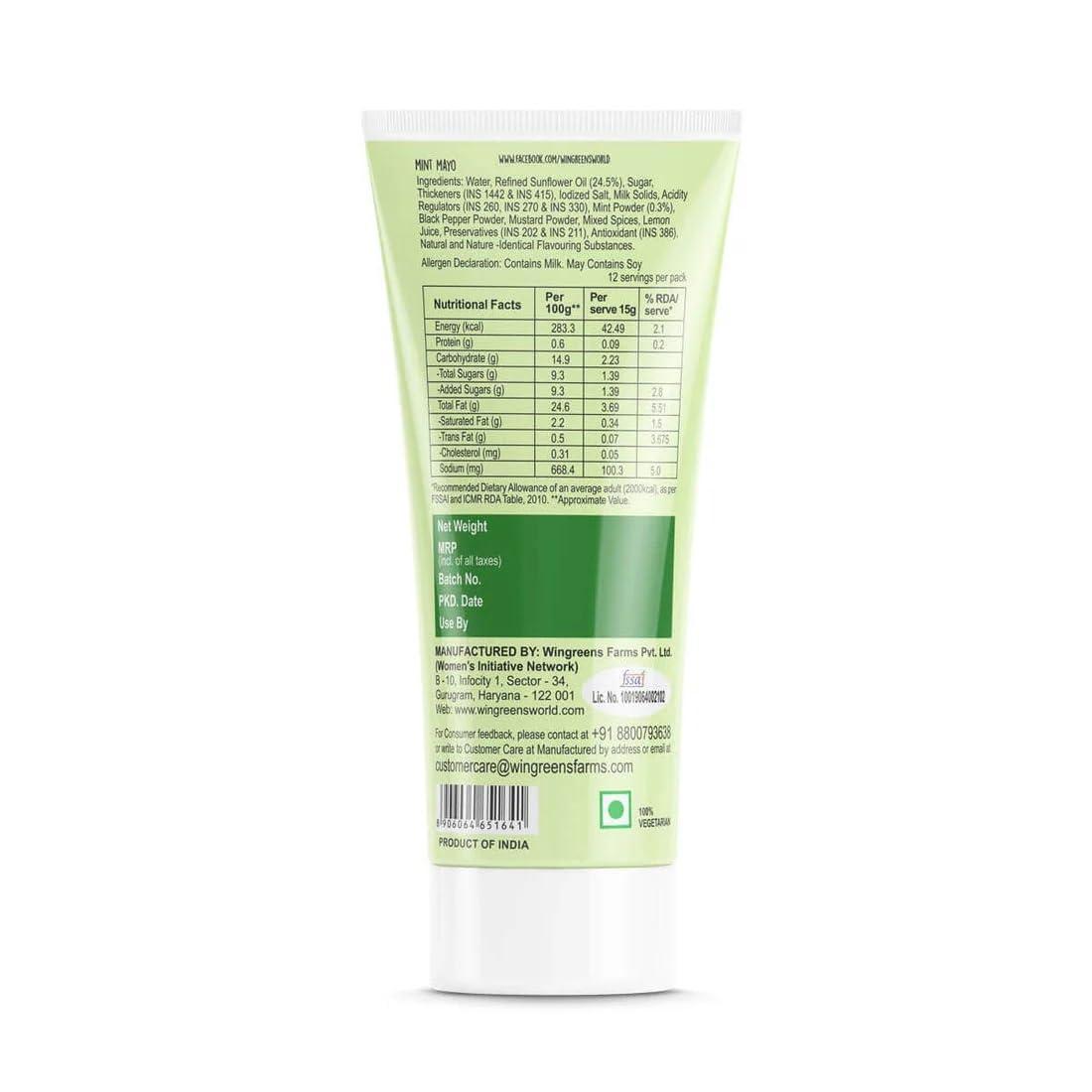 Wingreens Wingreens Mayonnaise - Mint, 130g Tube