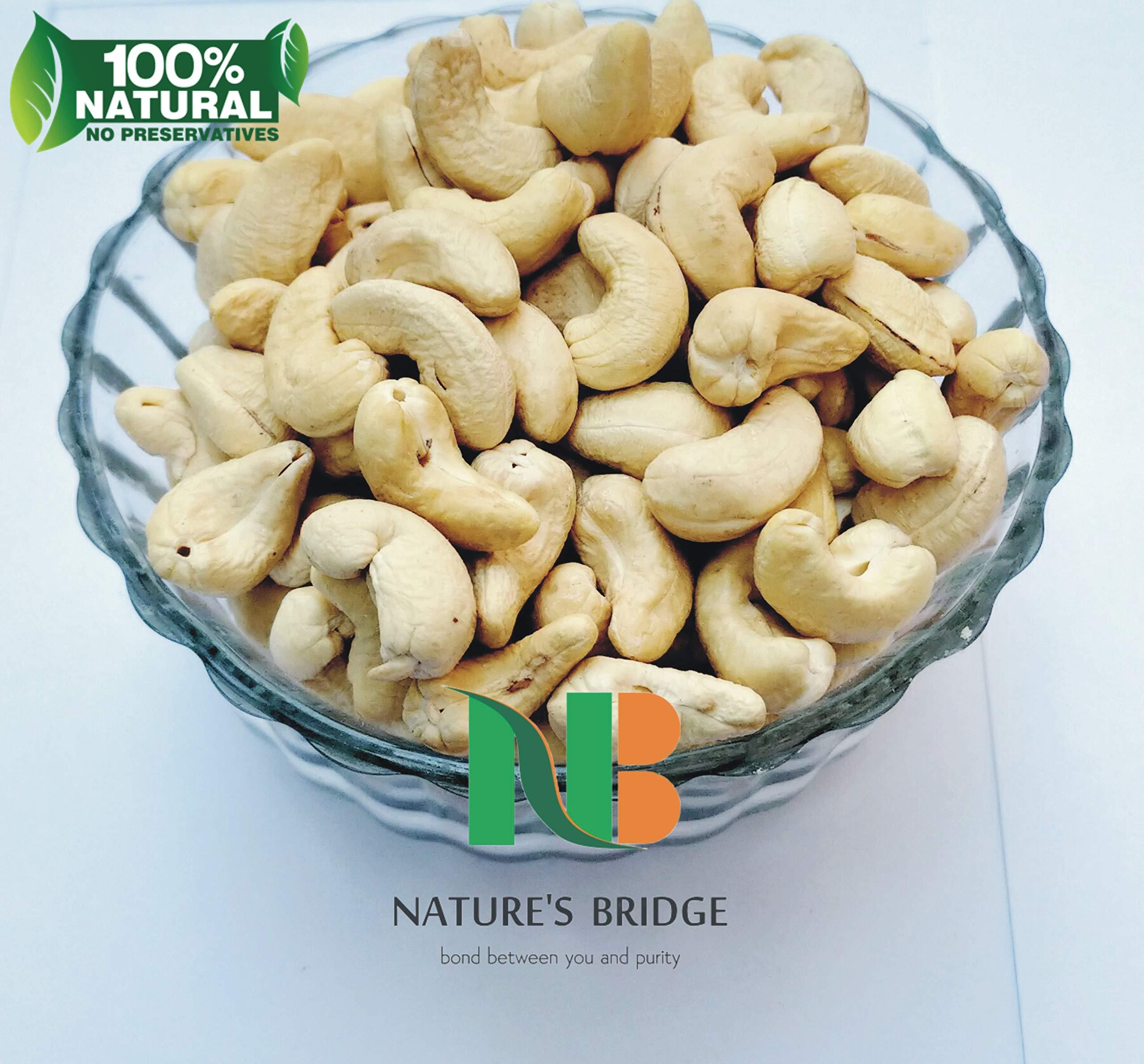 Nature's Bridge Nature's Bridge Premium Whole Cashew Nuts 400 gm / Kaju Sabut / Kaju / Jumbo Size Kaju / Cashew Nuts - 400 gm Jar Pack