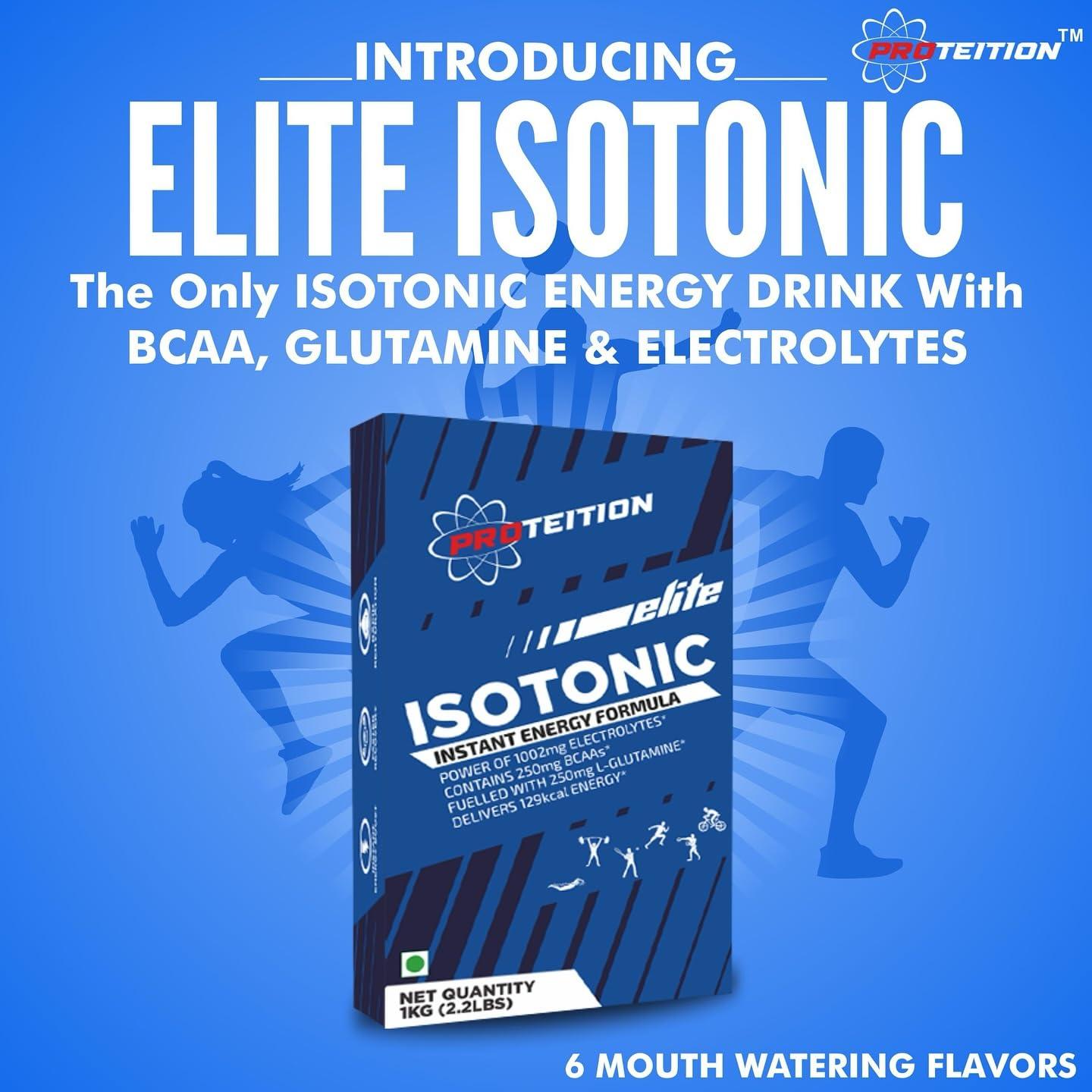 Proteition Proteition Elite Isotonic,Instant Energy Formula, Rapid Hydration, 250mg BCAA & L-Glutamine (2.2 Lbs, Orange)