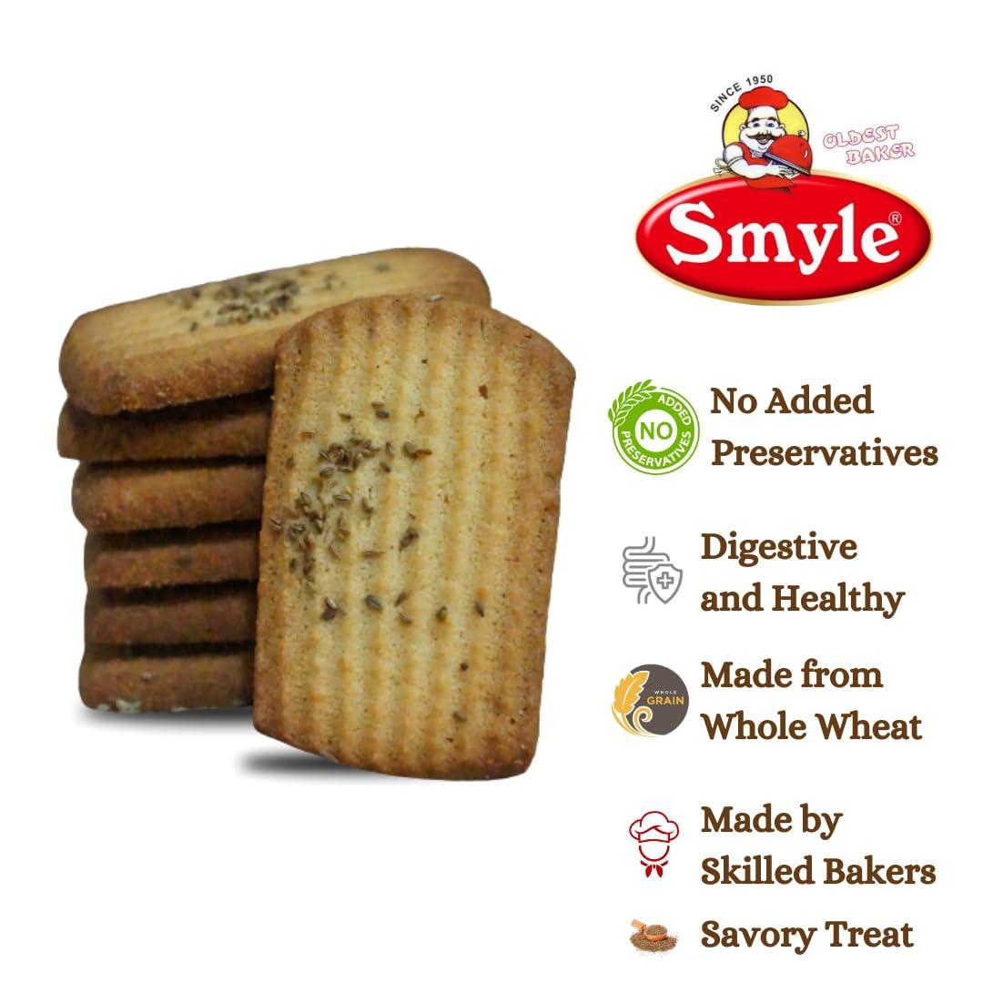 Smyle Smyle | Punjabi Atta Biscuits | 900GM Combo Offer (Shakkar+Meetha+Namkeen) | Combo Pack | Whole Wheat Biscuits | Healthy Digestive Atta Cookies | Net Weight 300G Per Tray (Pack Of 3 Trays)