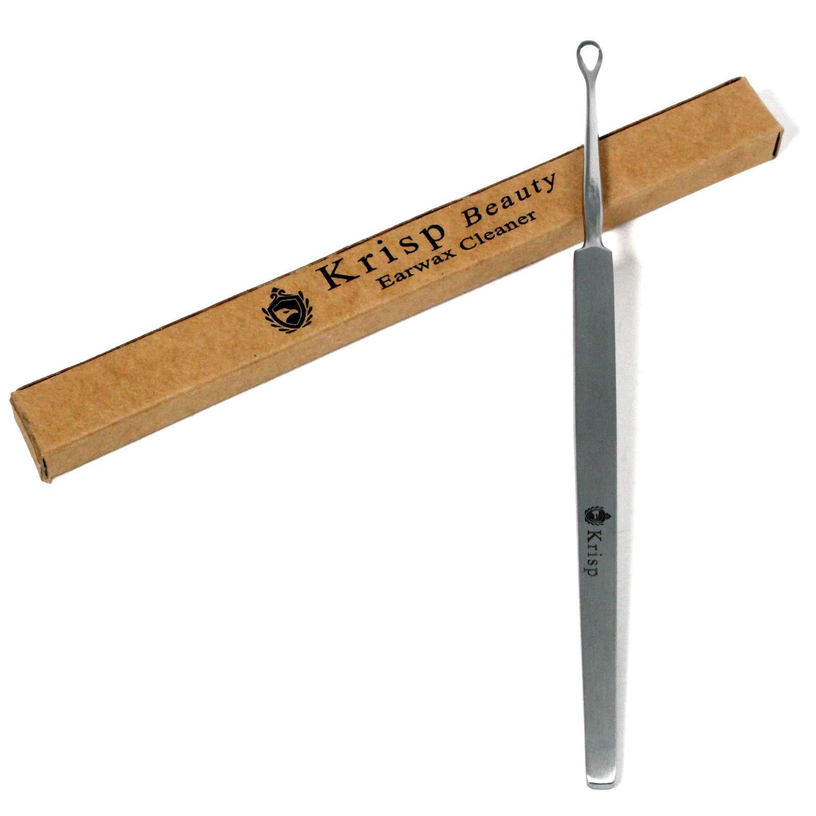 Krisp Beauty VALUE LIFE Ear Wax Removal Kit-Ear Q Tip Pick Curette Cleaning Reusable Earwax Cleaner Remover Medical Grade Stainless Steel Tool By Krisp Beauty