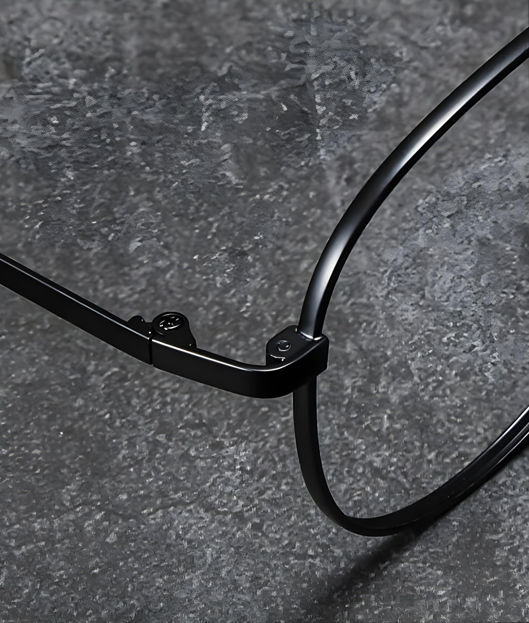 Roshfort Roshfort Lucky Bhaskar Zero Power Blue Cut Computer Glasses | Anti Glare, Lightweight & Blocks Harmful Rays | UV Protection Specs | Men & Women | Large | German101 (Black)