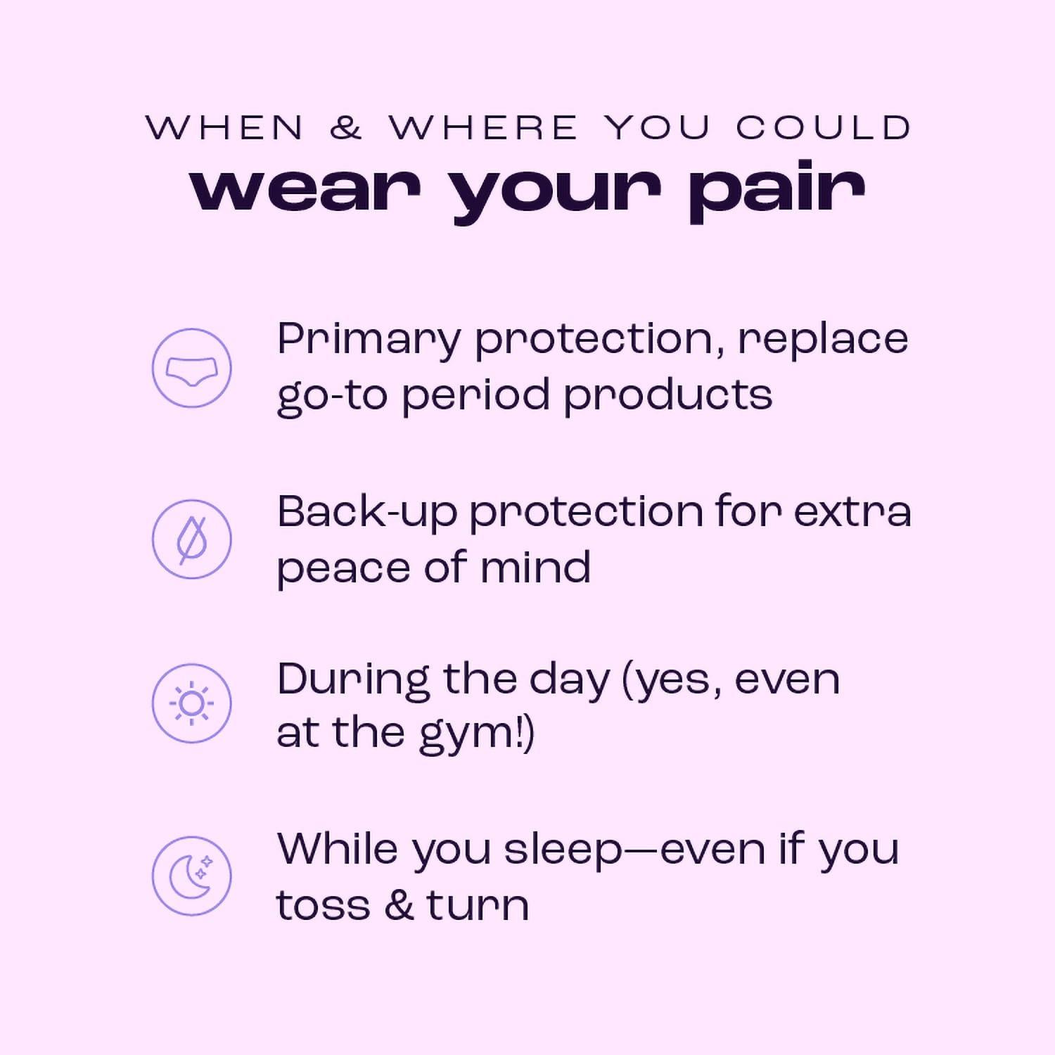 Bambody Bambody Absorbent Brief: Super Comfy Period Panties, 1pkbk, X-Small