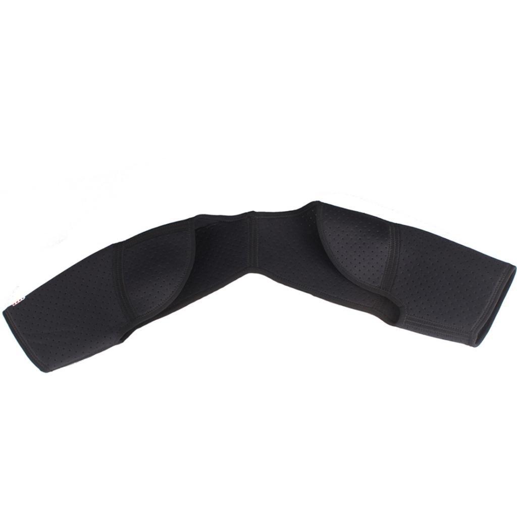 Generic Neoprene Double Shoulder Protector Brace Support Strap Wrap Belt Band Black