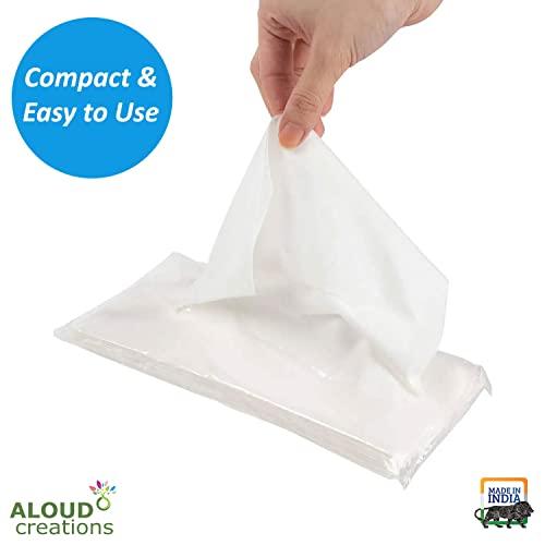 ALOUD CREATIONS ALOUD CREATIONS Facial Tissue Refill Pack | Car Tissue Refill | Disposable Facial Tissues | Travel Size Pack for Car & Purse | 2 Ply | 100 Pulls in Each Packet | Pack of 24 | Total 2400 Pulls