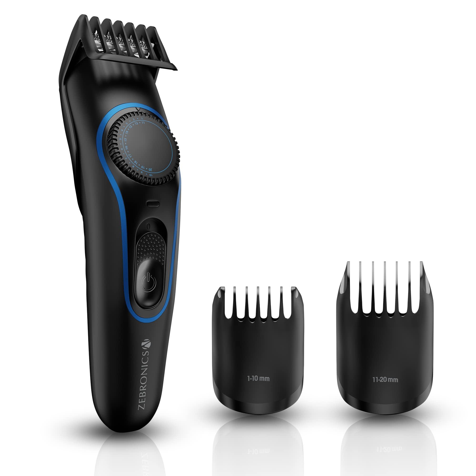 ZEBRONICS ZEBRONICS HT100, Cordless Trimmer, 45 mins Runtime, Type C, Washable Blade & Attachments, 20 Adjustments, Secure Lock, Skin friendly, Stainless Steel blades (Black)
