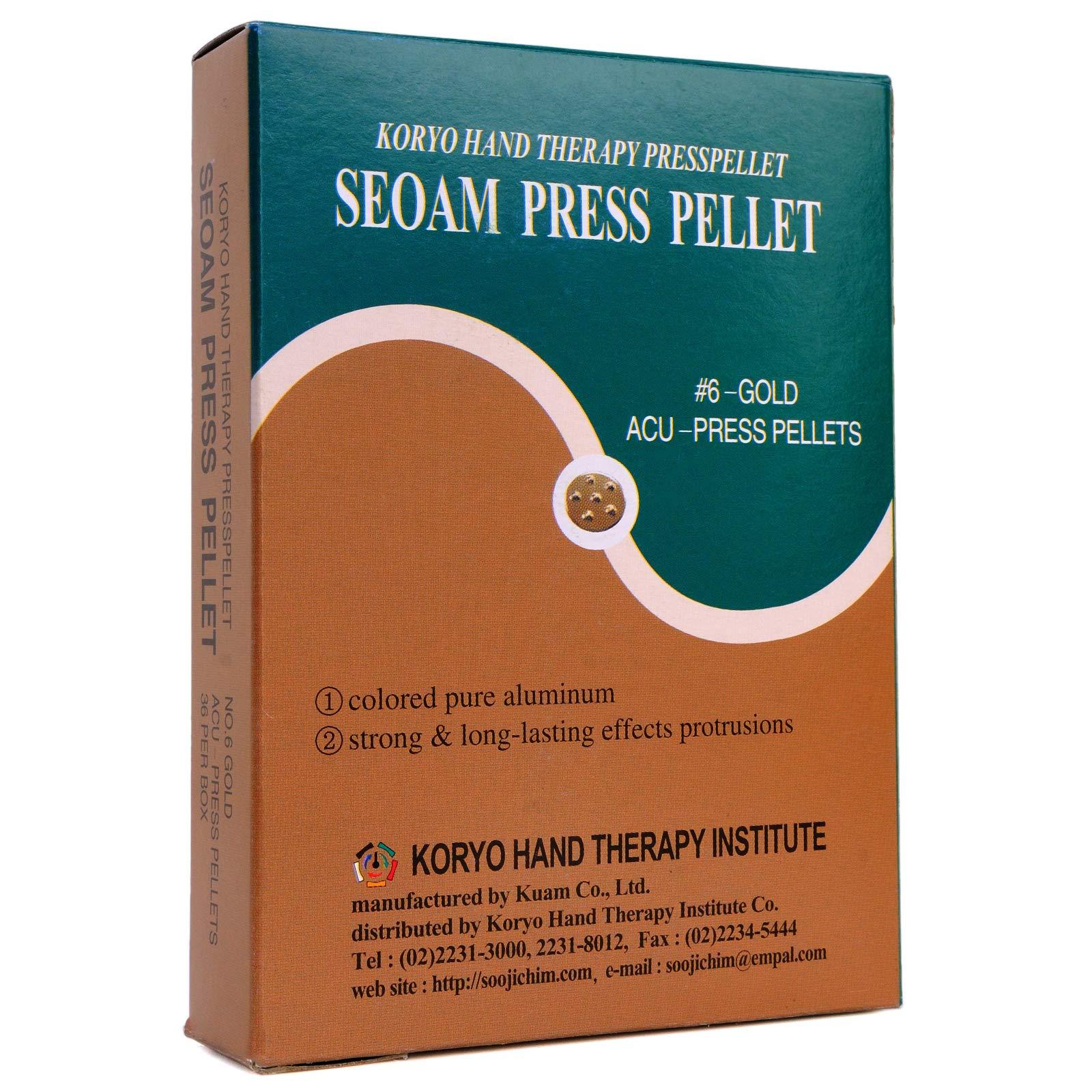 KHT Korean Koryo Hand Therapy - KHT Seoam Seoambong Press Pellet #6-Gold (1)