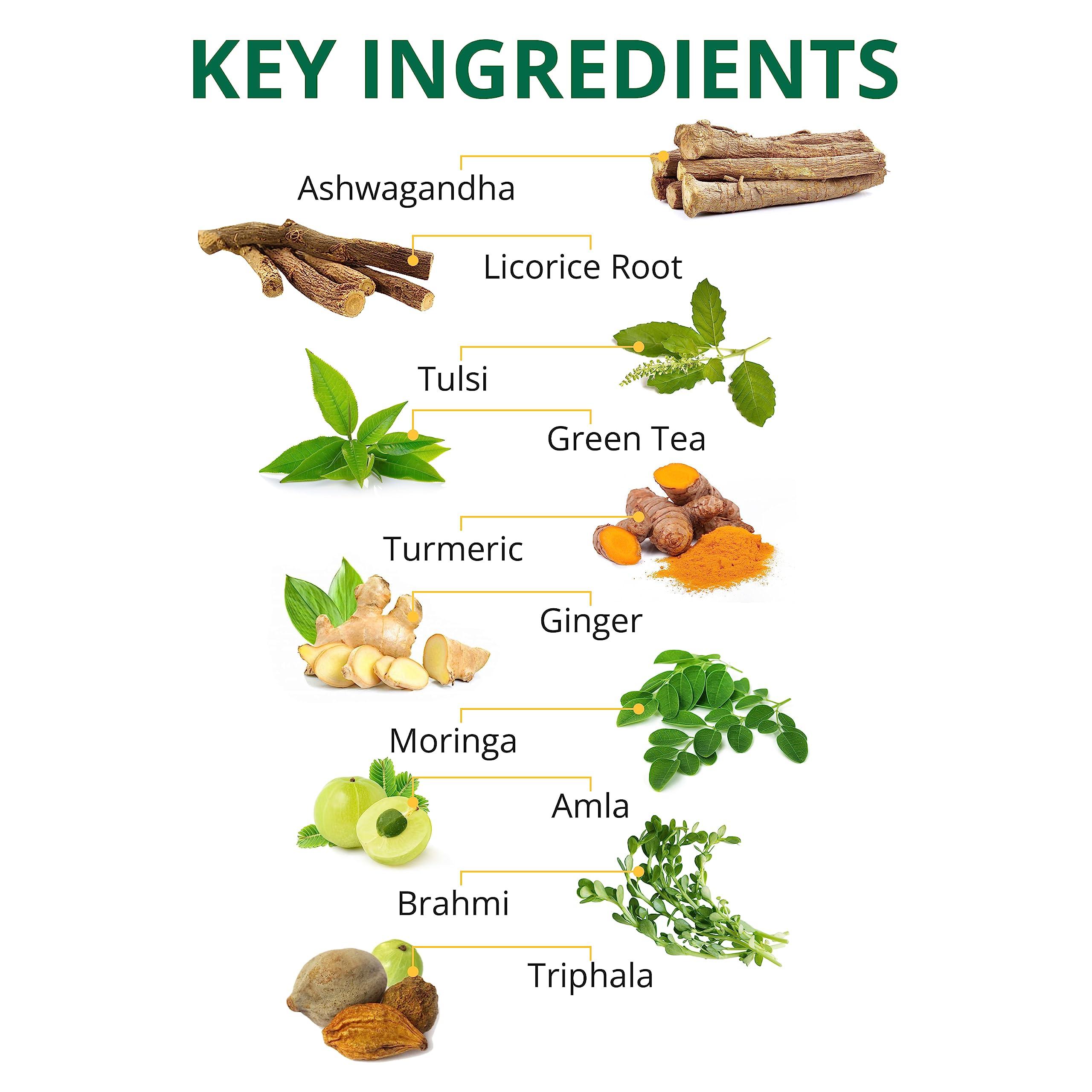 TE-A-ME TE-A-ME Ashwagandha Herbal Green Tea - 25 Tea Bags | Herbal Green Tea | Goodness of 10 Natural Ingredients