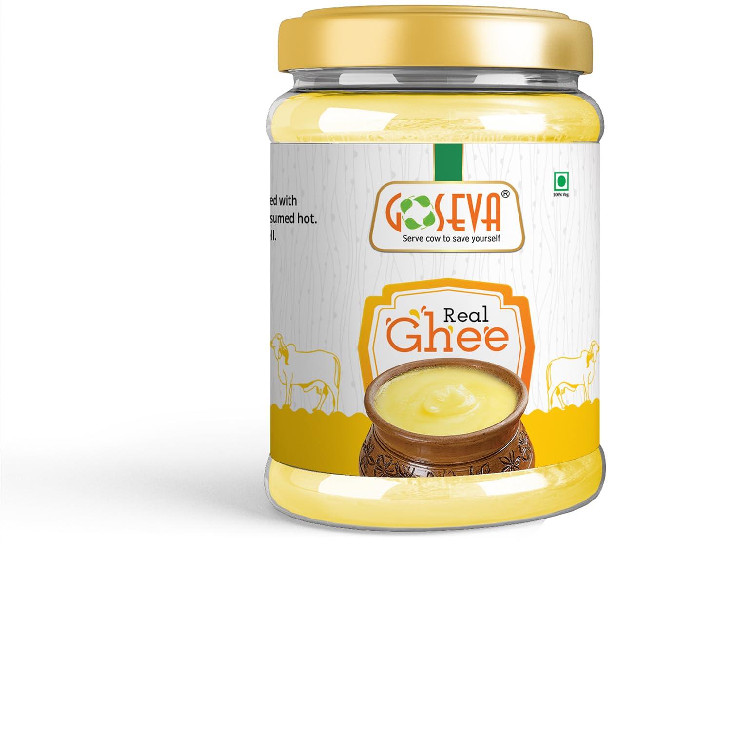 GOSEVA GOSEVA Pure Gir Cow A2 Ghee (1 Litre)|Made With Traditional Bilona Method|Indigenious Gir Cow Ghee|Gir Blood Line Cattle Since 1660 Ad|Naturally Crafted Hand Made Gir Cow Ghee