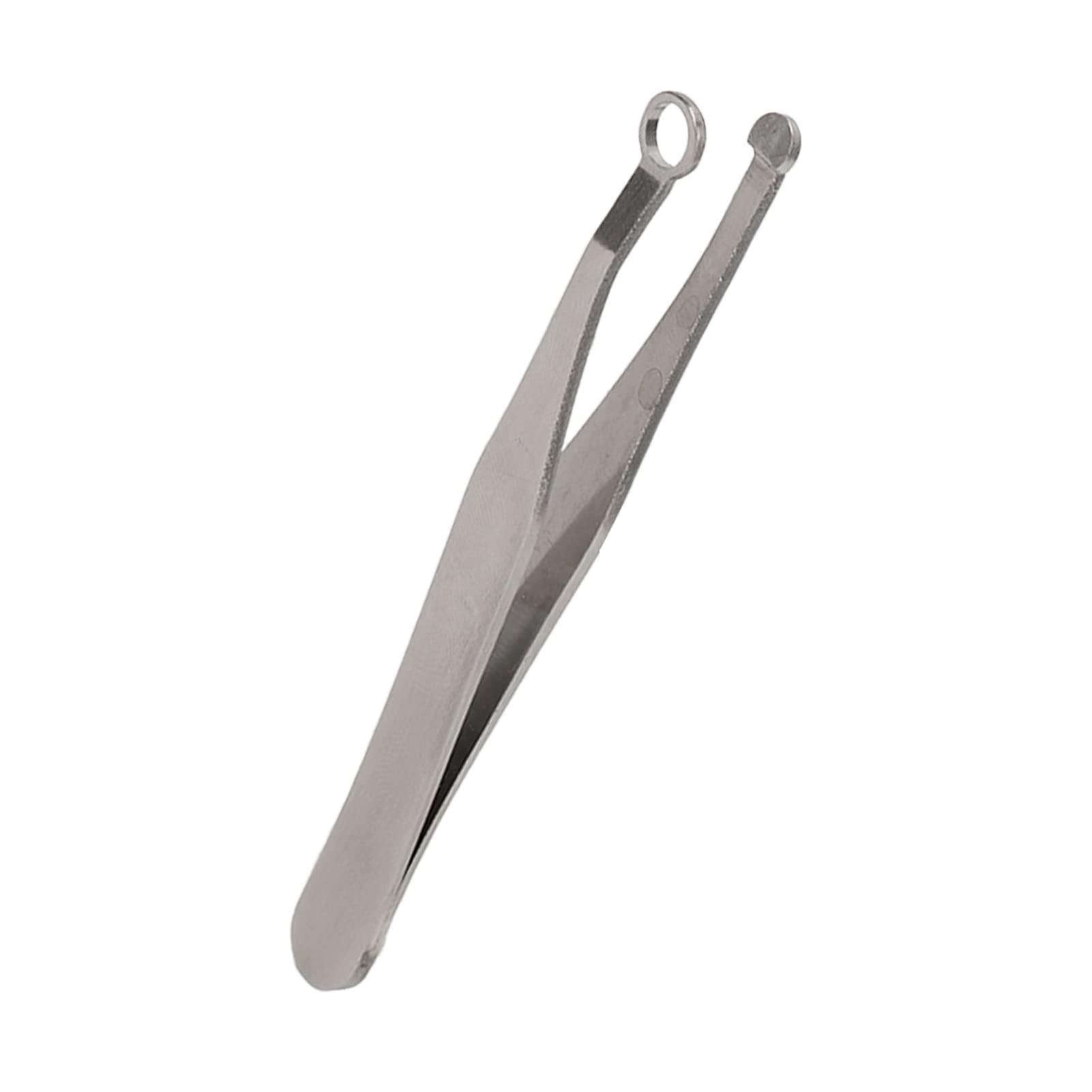 RTLR Nose Hair Trimmer Tweezers, Stainless Steel Universal Nose Hair Trimming Tweezers Waterproof Round Head Easy To Clean for Sideburns