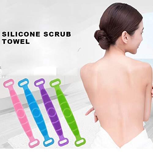 Wishbone WISHBONE BELT MASSAGER Silicone Dual Sided Back Scrubber Brush And Massager Foot Sole Cleaner Shower Bath Belt
