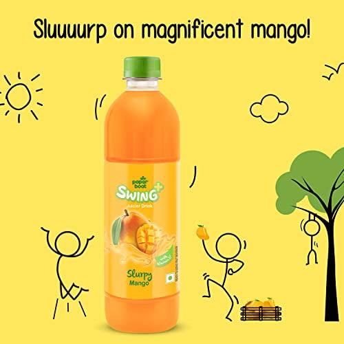 Paper Boat Paperboat Swing Slurpy Mango Juice with Vitamin D, 600 ml Each - Pack of 6