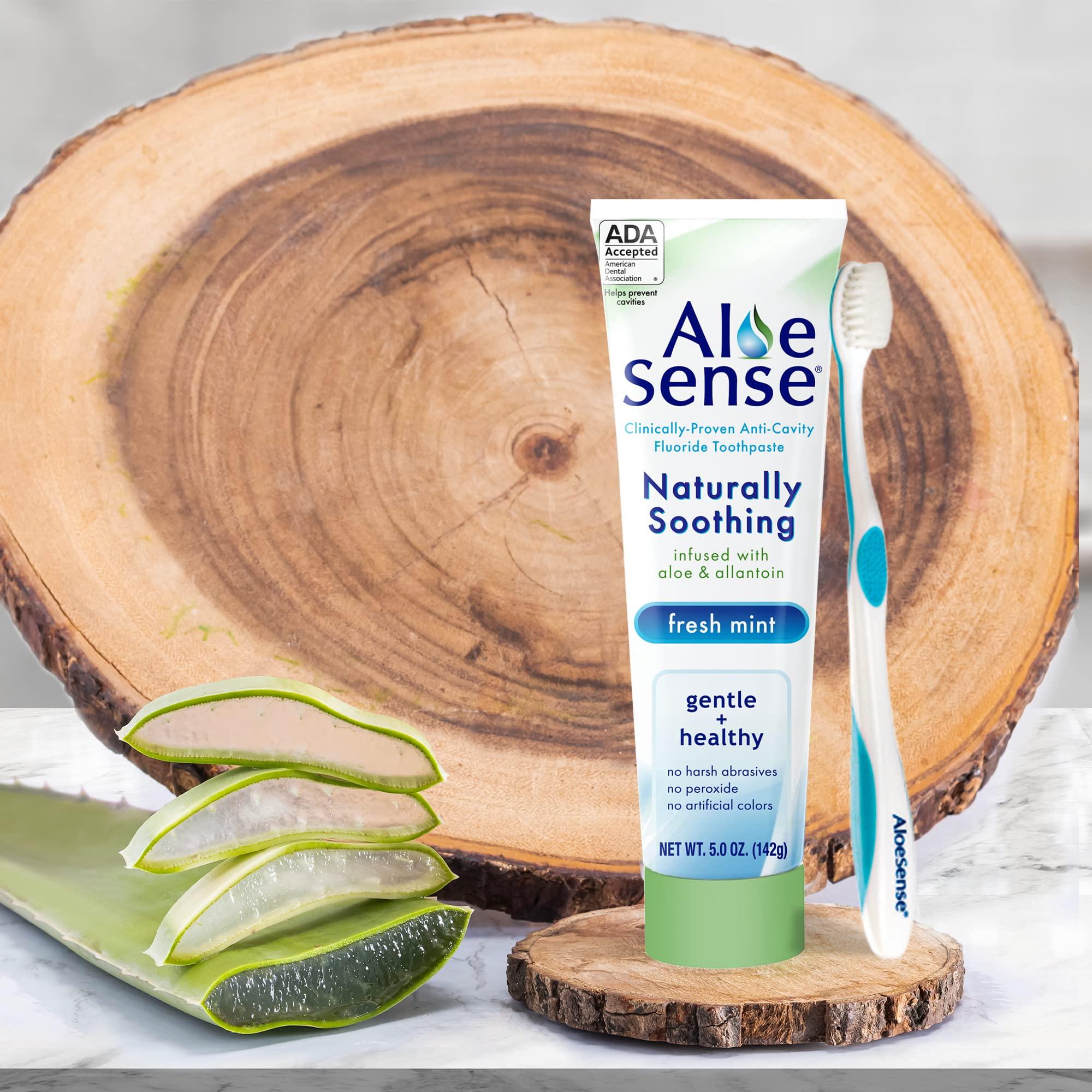 AloeSense AloeSense Naturally Soothing Fluoride Toothpaste, Fresh Mint, 5 oz (1 Count)