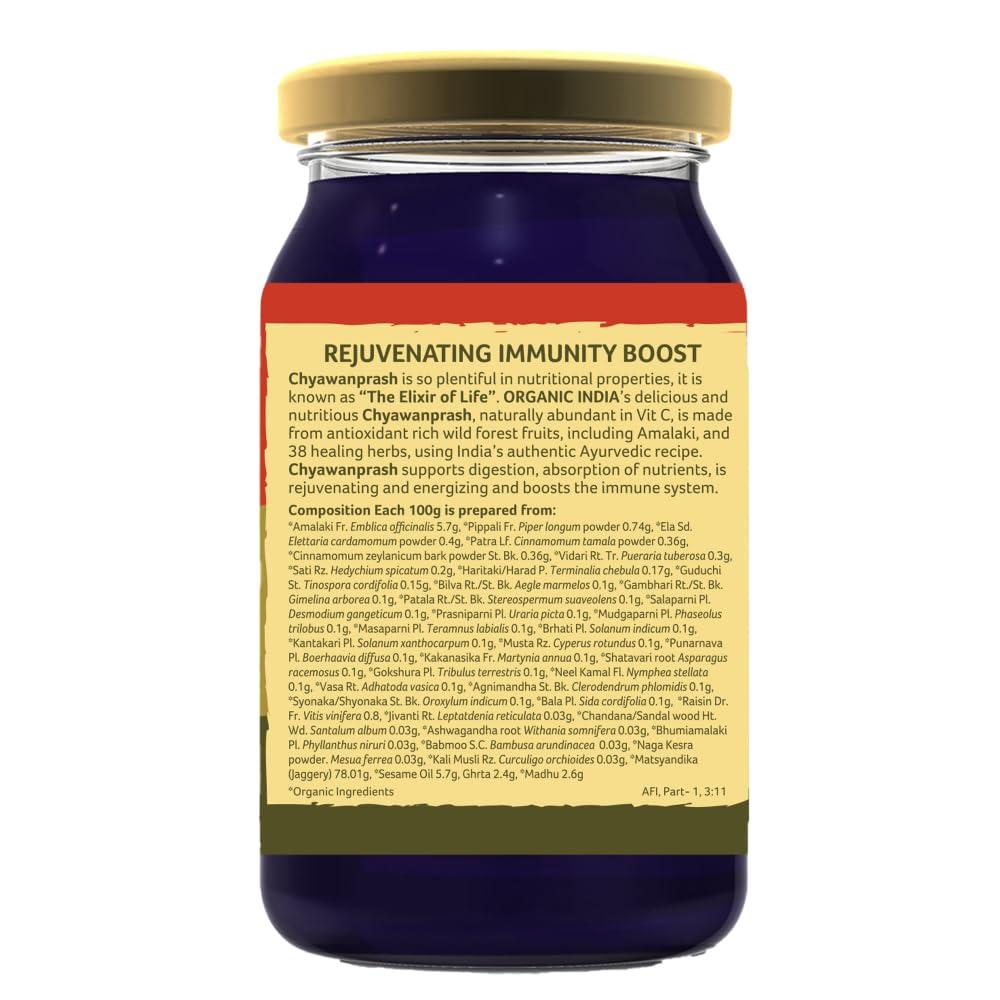 ORGANIC INDIA A TATA Product Organic India Chyawanprash - 500g, Ayurvedic Blend with Vitamin C, Boosts Immunity, Enhances Strength & Stamina, Supports Digestion, Promotes Healthy Skin & Hair, Relieves Cough & Cold
