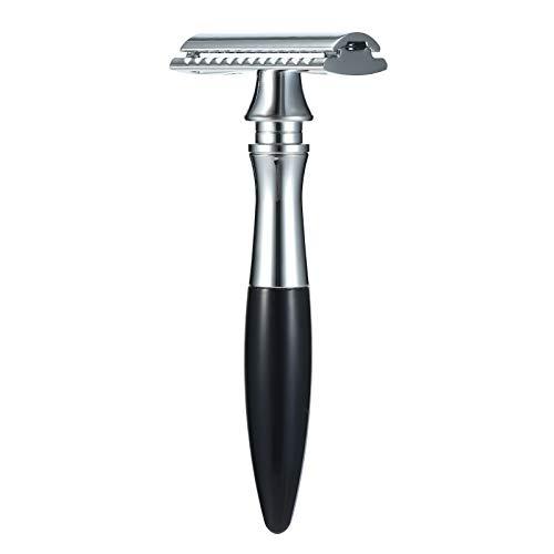 Qnotici Double Edge Safety Razor Butterfly Open Mens Shaving Razor Classic Manual Shaver for Men Face Cleaning