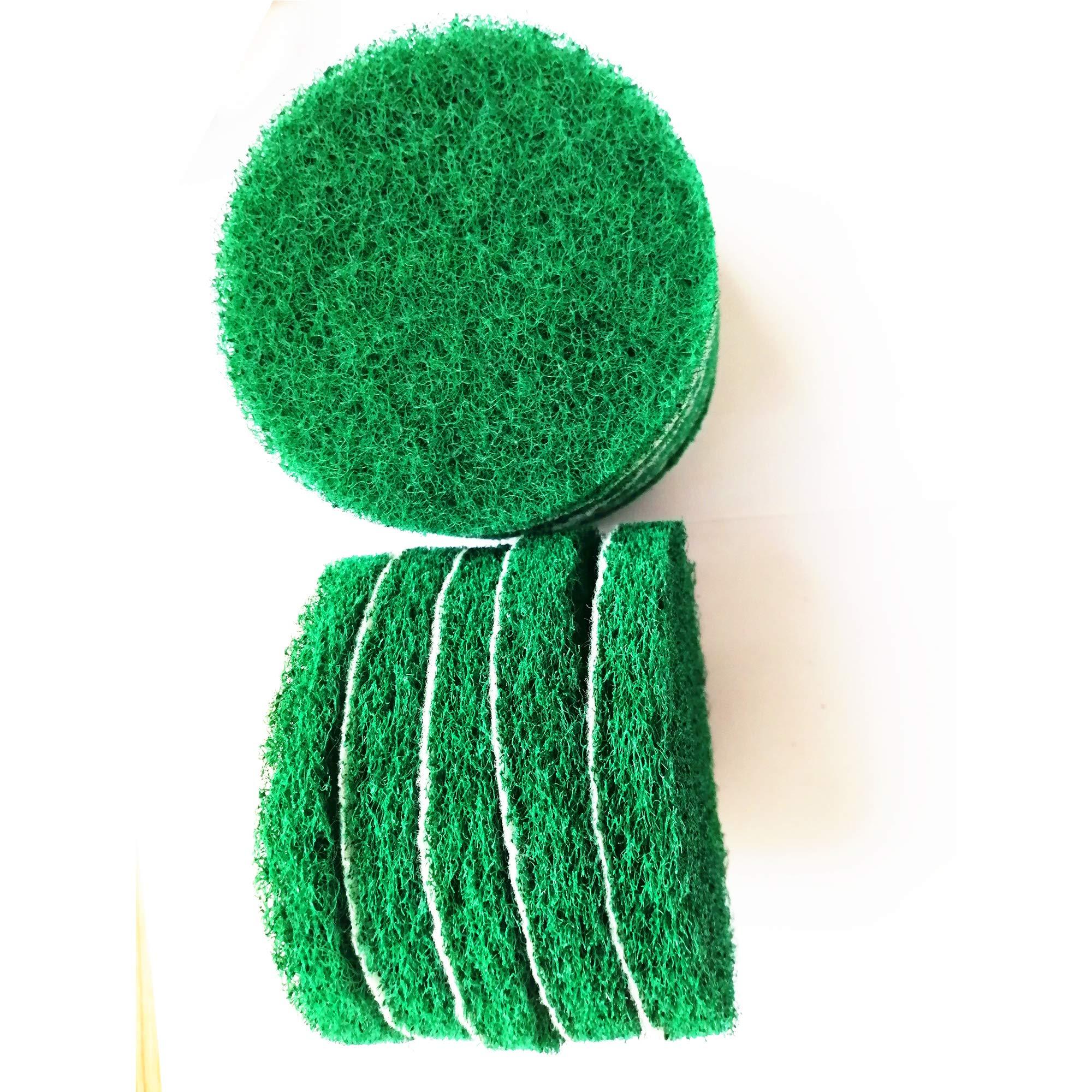 HUAWELL 20 Pieces Scrub Pads Drill Power Brush Tile Scrubber Scouring Pads Cleaning Kit Including 2 Kinds of Abrasive Buffing Pads Replacement for Home Kitchen House Indoor Outdoor Cleaning (4 Inch)