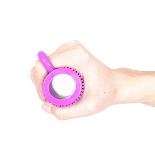 HEALLILY 1pc Silicone Grip Ring Hand- Muscle Developer Finger Grip Ball Strength Trainer Fitness Wrist Trainer